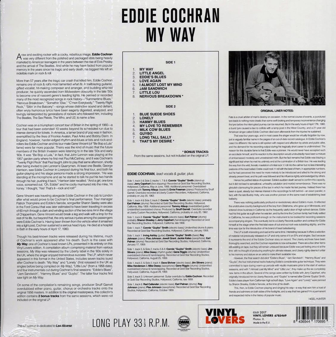 Eddie Cochran - My Way (DMM) (ltd. ed.) (180g) (High-Def VV) (remastered) - Vinyl LP, LP