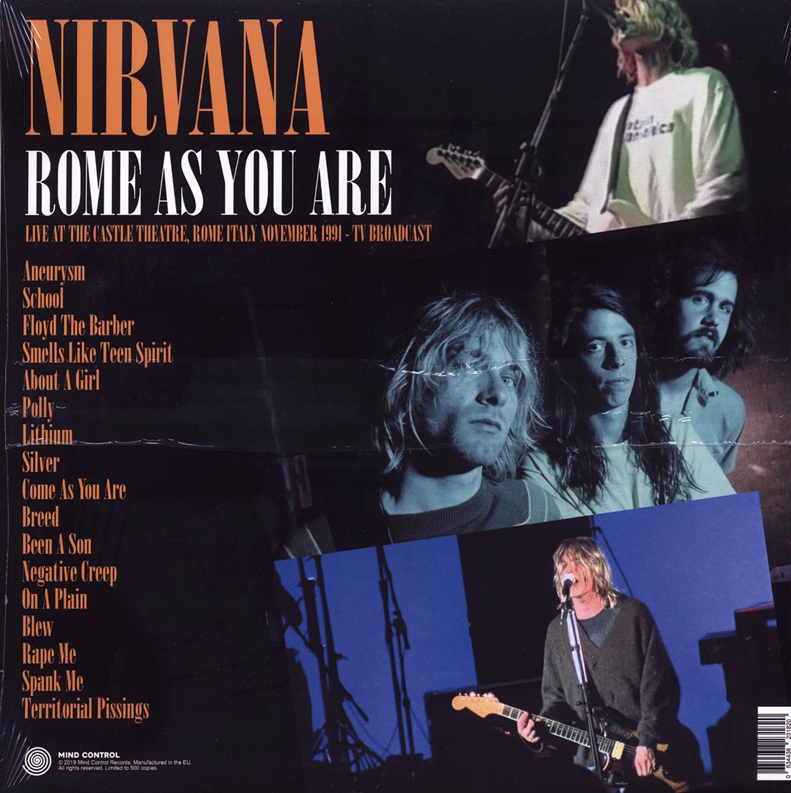 Nirvana - Rome As You Are: Live At The Castle Theatre, Rome, Italy, November 1991 TV Broadcast (ltd. 500 copies made) - Vinyl LP, LP