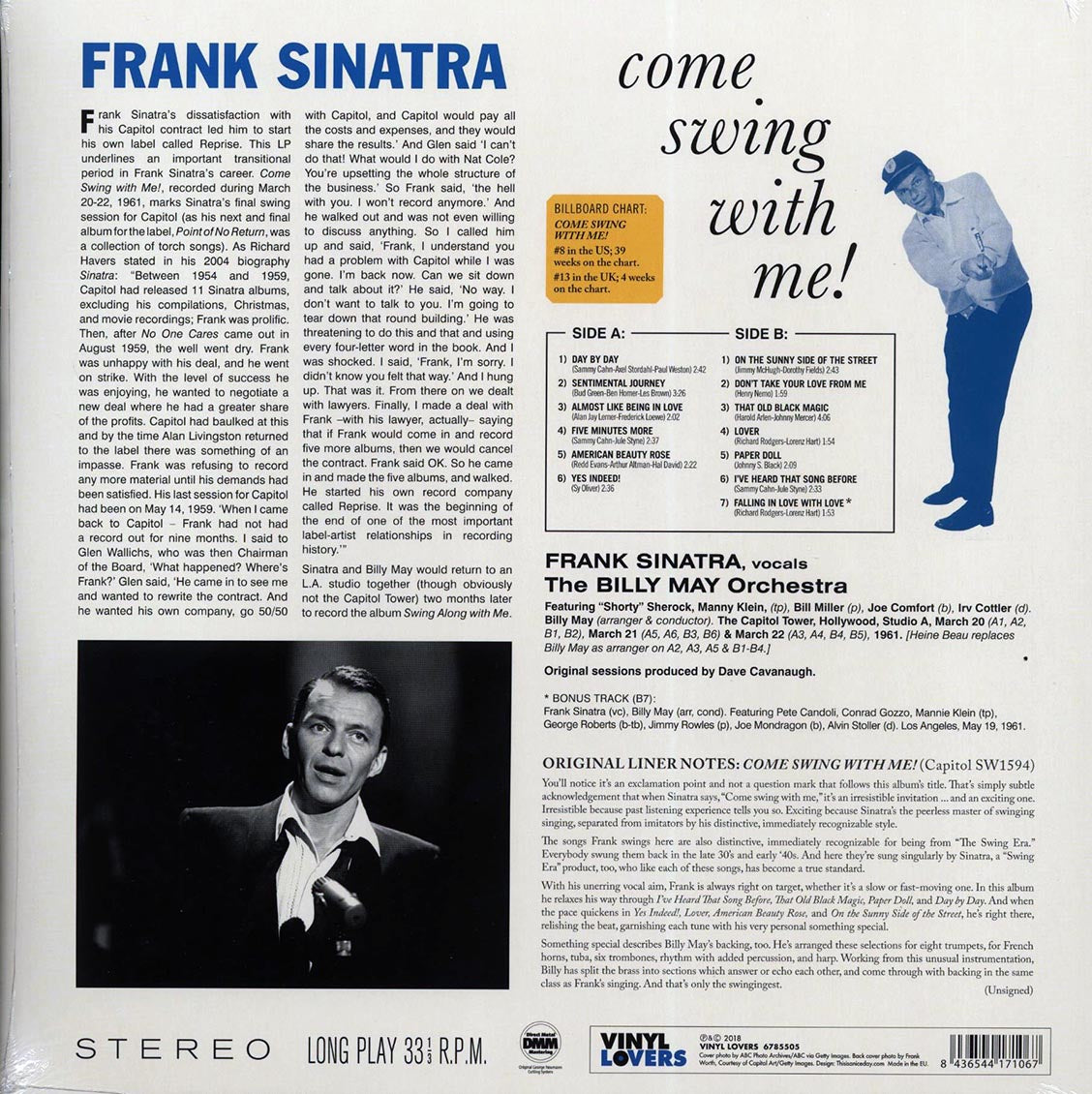 Frank Sinatra - Come Swing With Me! (+bonus track) (DMM) (ltd. ed.) (180g) (High-Def VV) - Vinyl LP, LP
