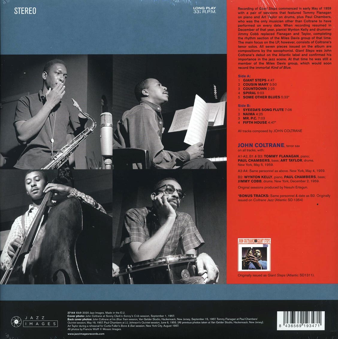 John Coltrane - Giant Steps (+ 3 bonus tracks) (ltd. ed.) (180g) - Vinyl LP, LP