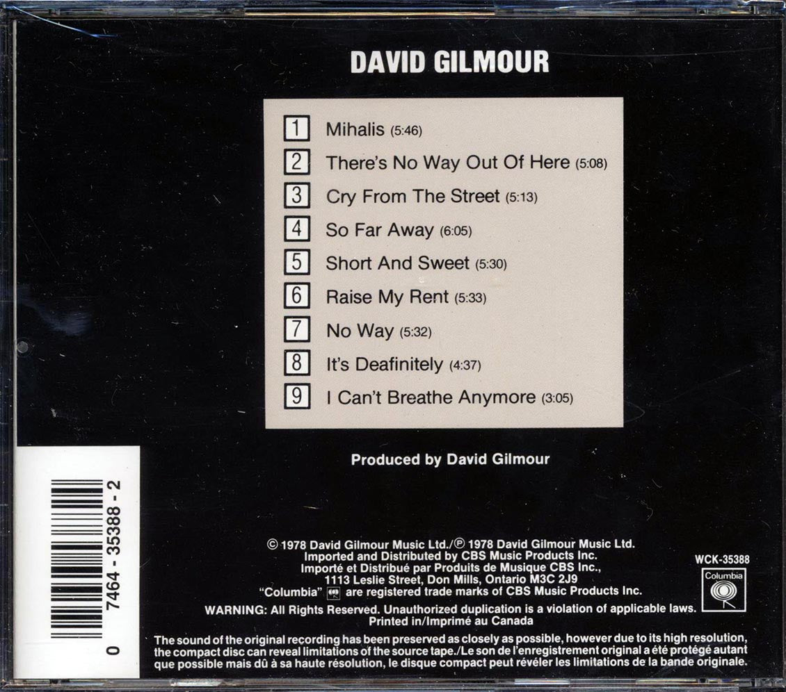 David Gilmour - David Gilmour - CD, CD