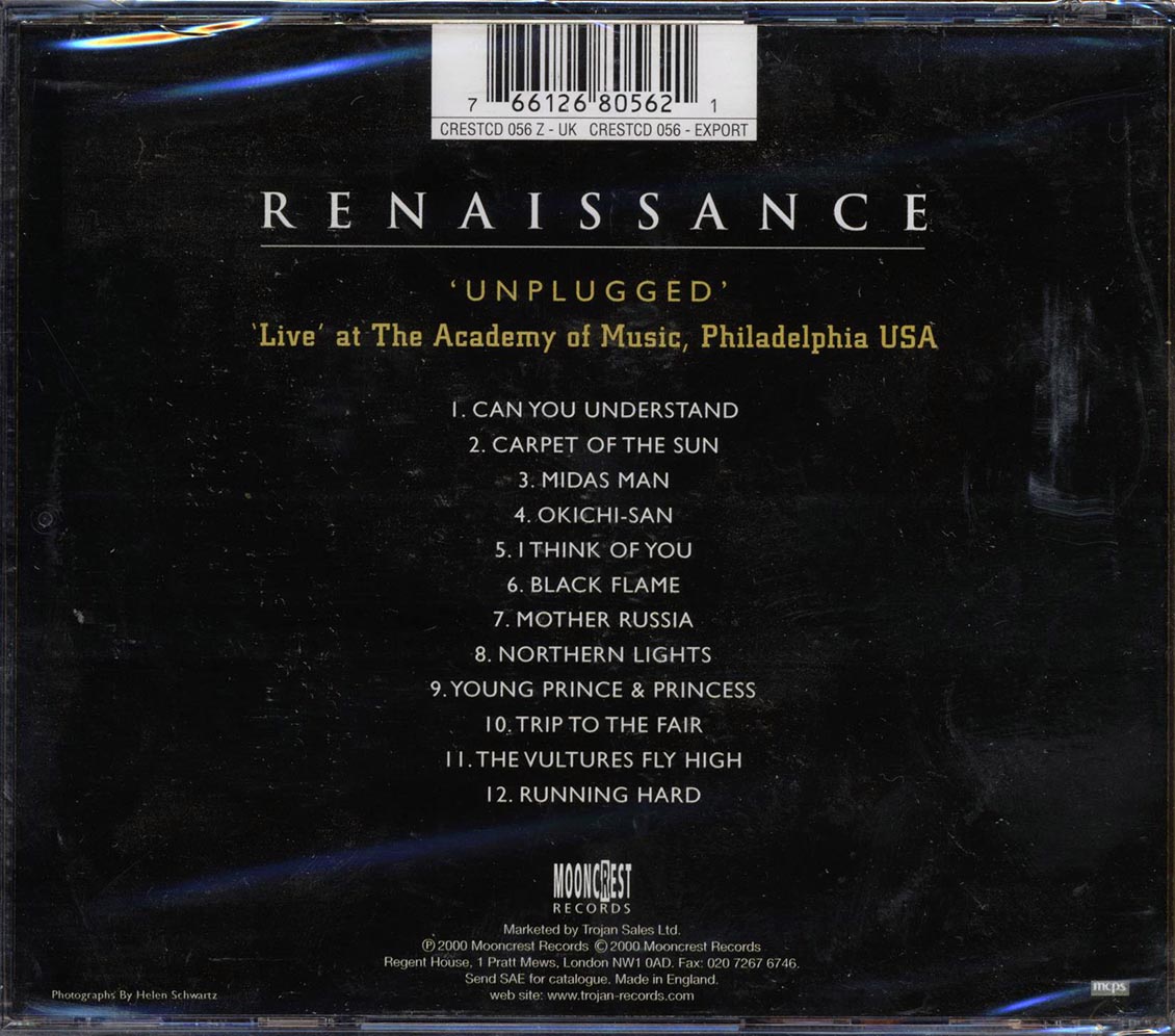 Renaissance - Unplugged: Live At Academy Of Music, Philadelphia USA - CD, CD
