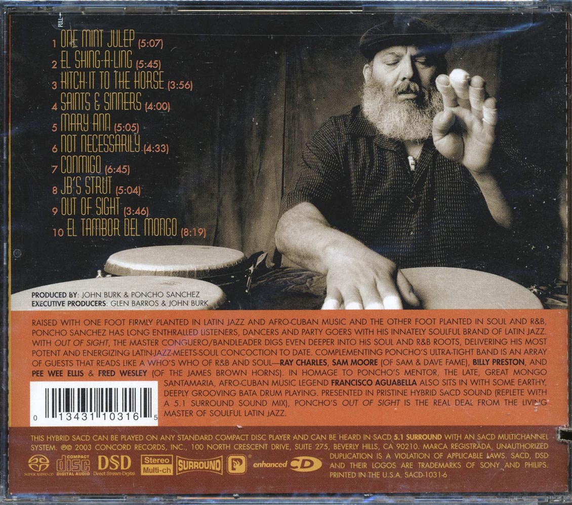 Poncho Sanchez - Out Of Sight (marked/ltd stock) - CD, CD