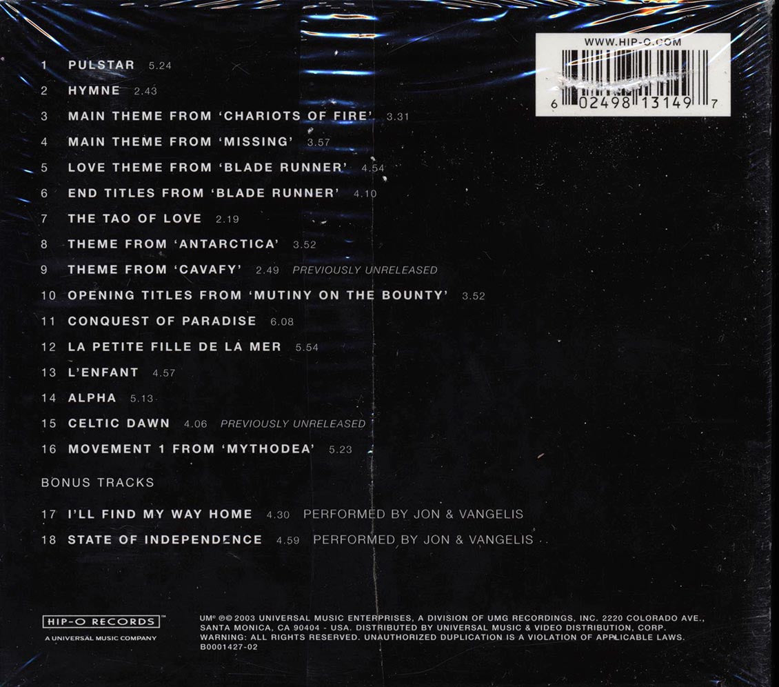 Vangelis - Odyssey: The Definitive Collection (+2 bonus tracks) (marked/ltd stock) - CD, CD