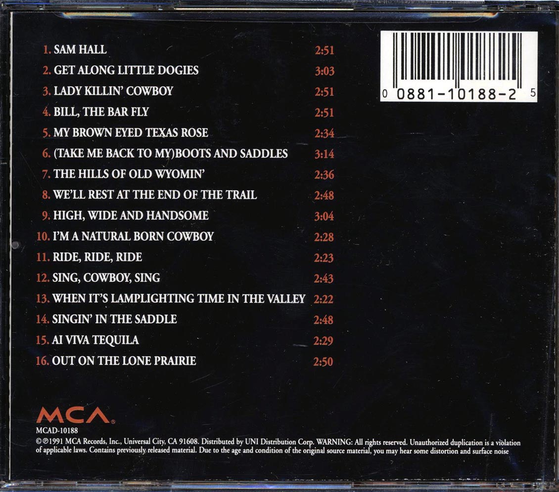 Tex Ritter - The Country Music Hall Of Fame (remastered) - CD, CD