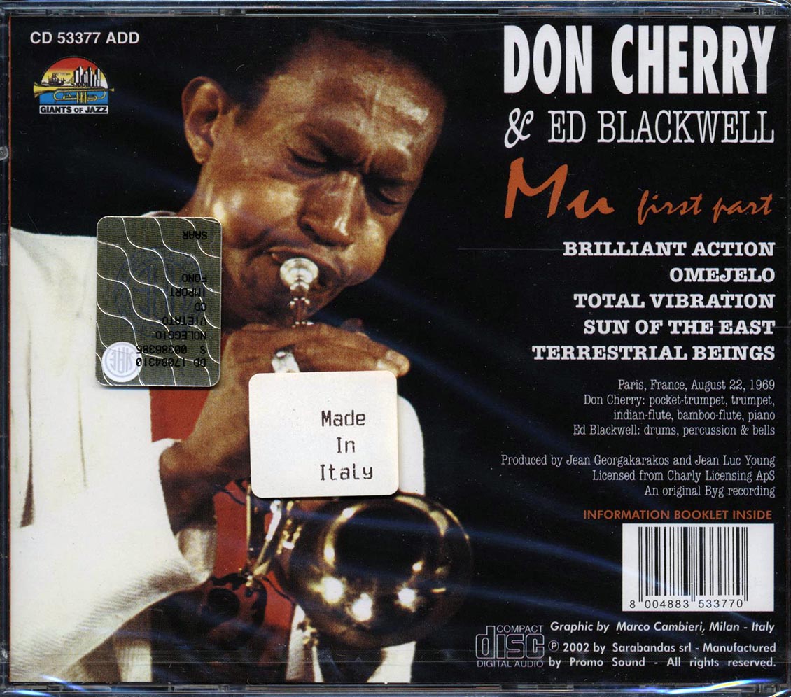 Don Cherry, Ed Blackwell - Mu First Part - CD, CD