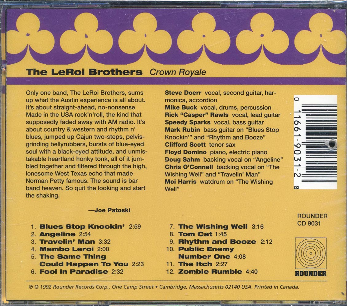 The Leroi Brothers - Crown Royale (marked/ltd stock) - CD, CD