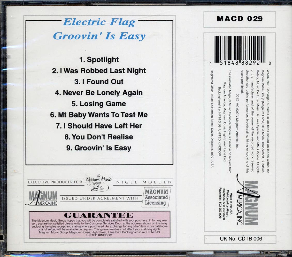 The Electric Flag - Groovin' Is Easy (marked/ltd stock) - CD, CD