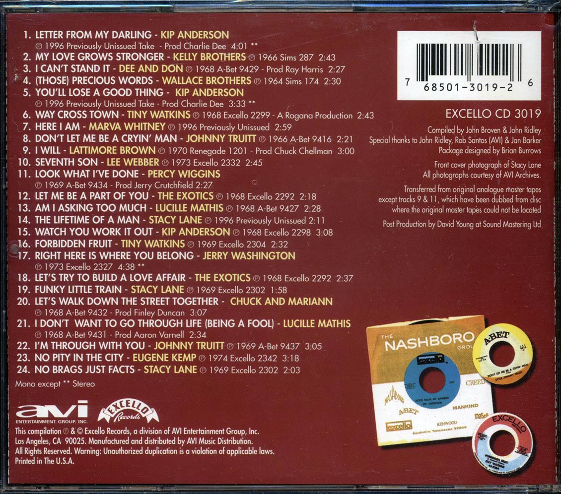 Kip Anderson, Kelly Brothers, Dee & Don, Etc. - The Heart Of Southern Soul Volume 2: No Brags Just Facts (24 tracks) - CD, CD