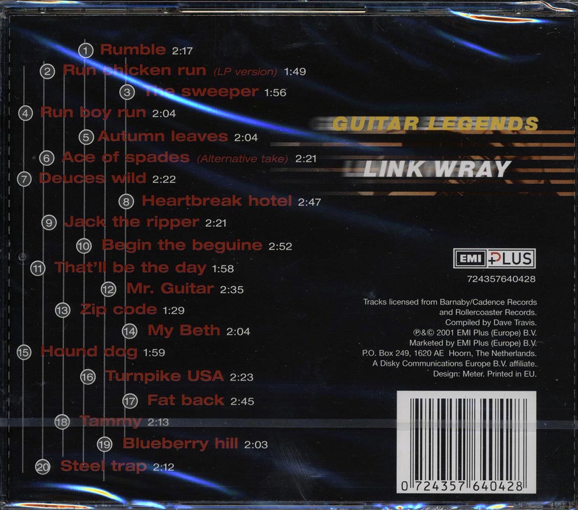 Link Wray - Guitar Legends (20 tracks) - CD, CD