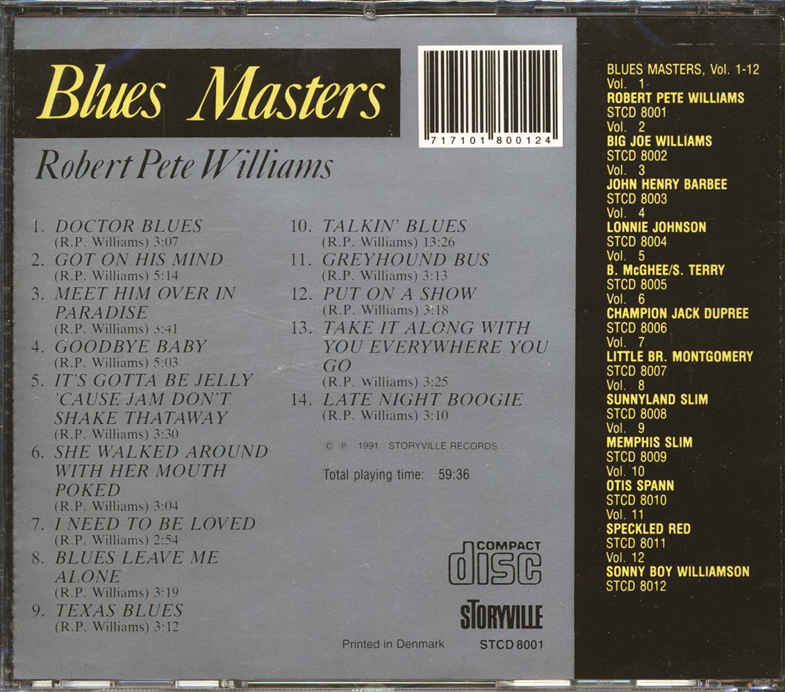 Robert Pete Williams - Blues Masters Volume 1 - CD, CD