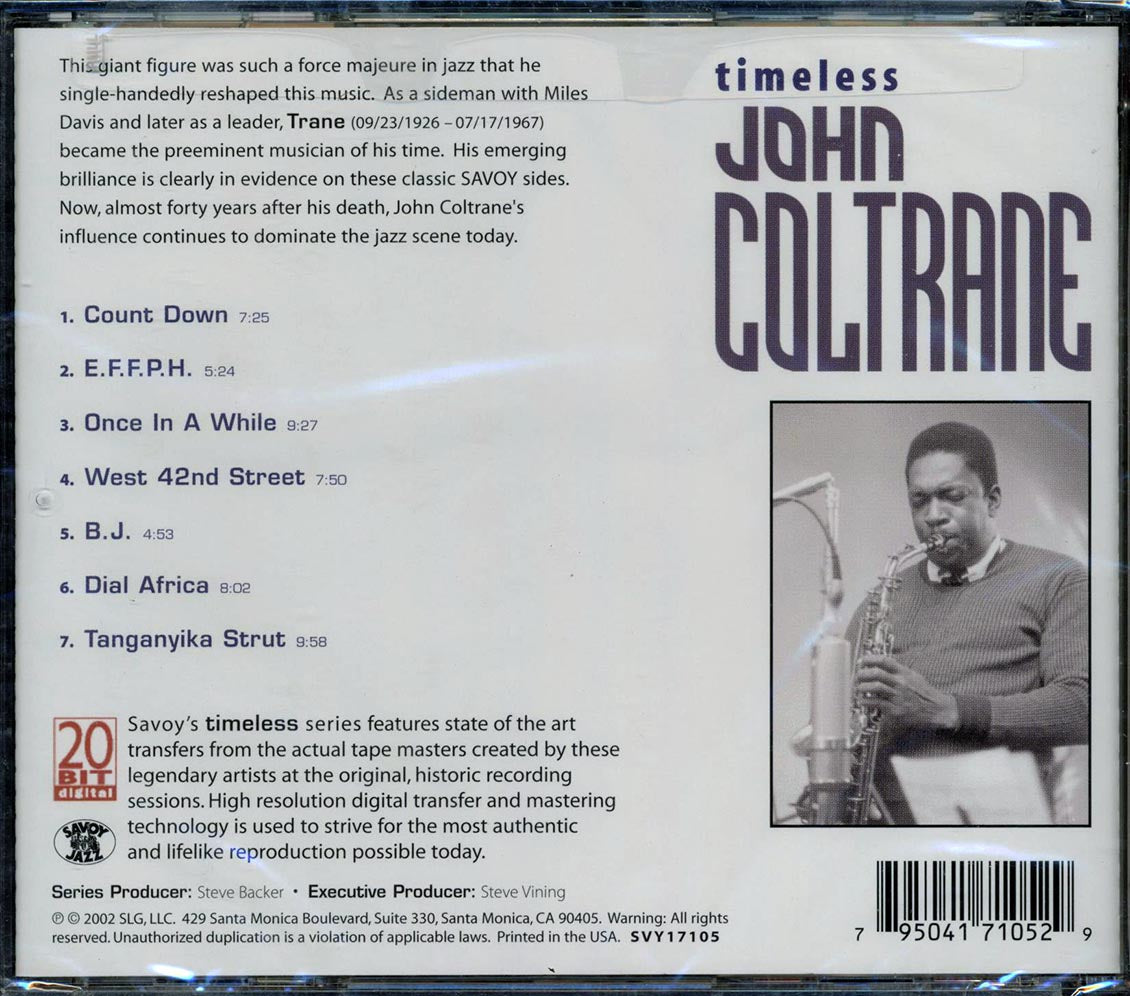 John Coltrane - Timeless (20-bit mastering) (remastered) - CD, CD