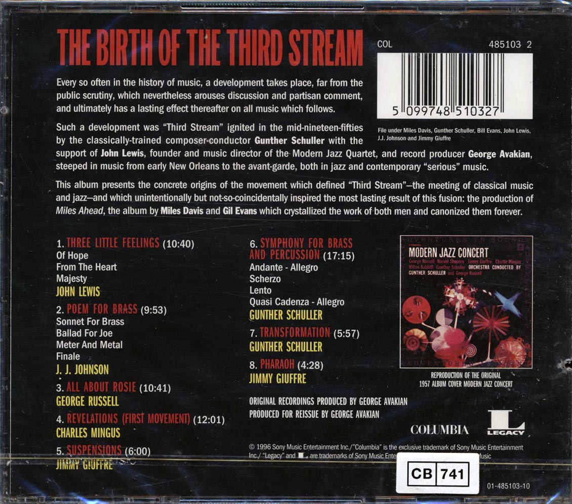 John Lewis, JJ Johnson, George Russell, Charles Mingus, Etc. - The Birth Of The Third Stream (marked/ltd stock) - CD, CD
