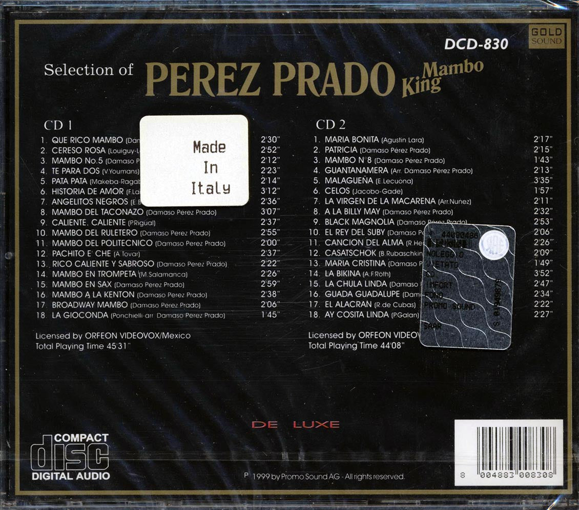 Perez Prado - Selection Of Perez Prado: Mambo King (36 tracks) (2xCD) - CD, CD