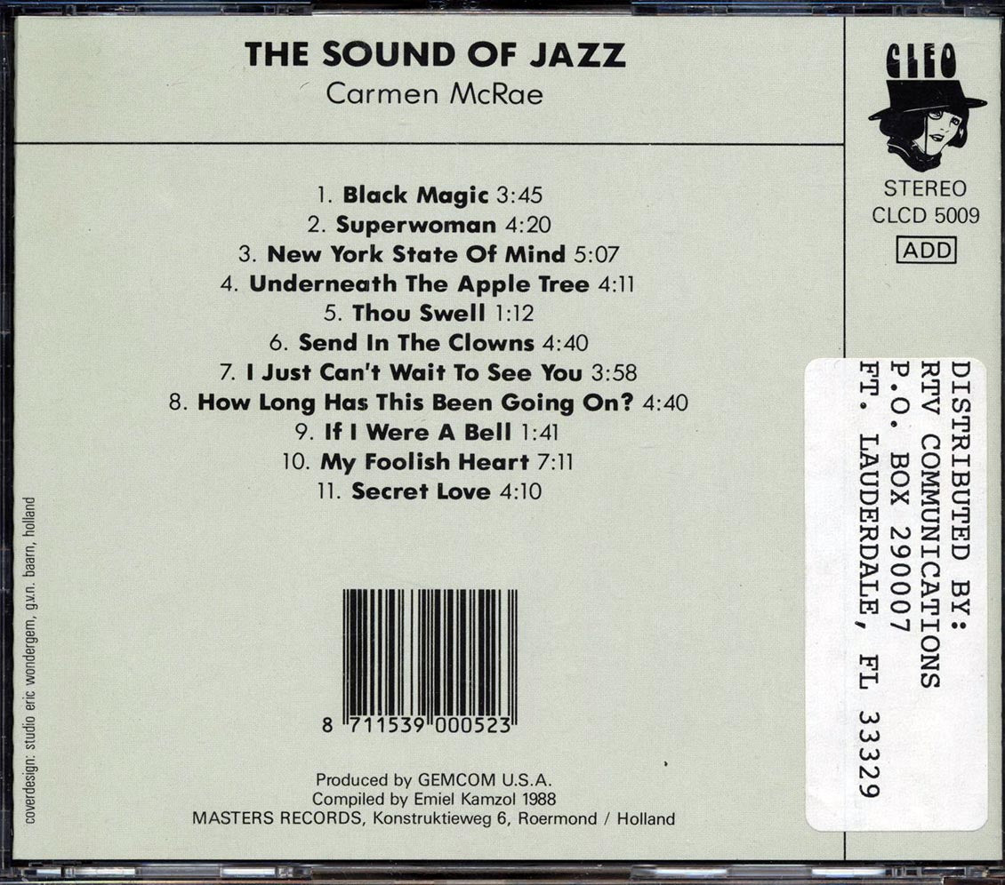 Carmen McRae - The Sound Of Jazz - CD, CD