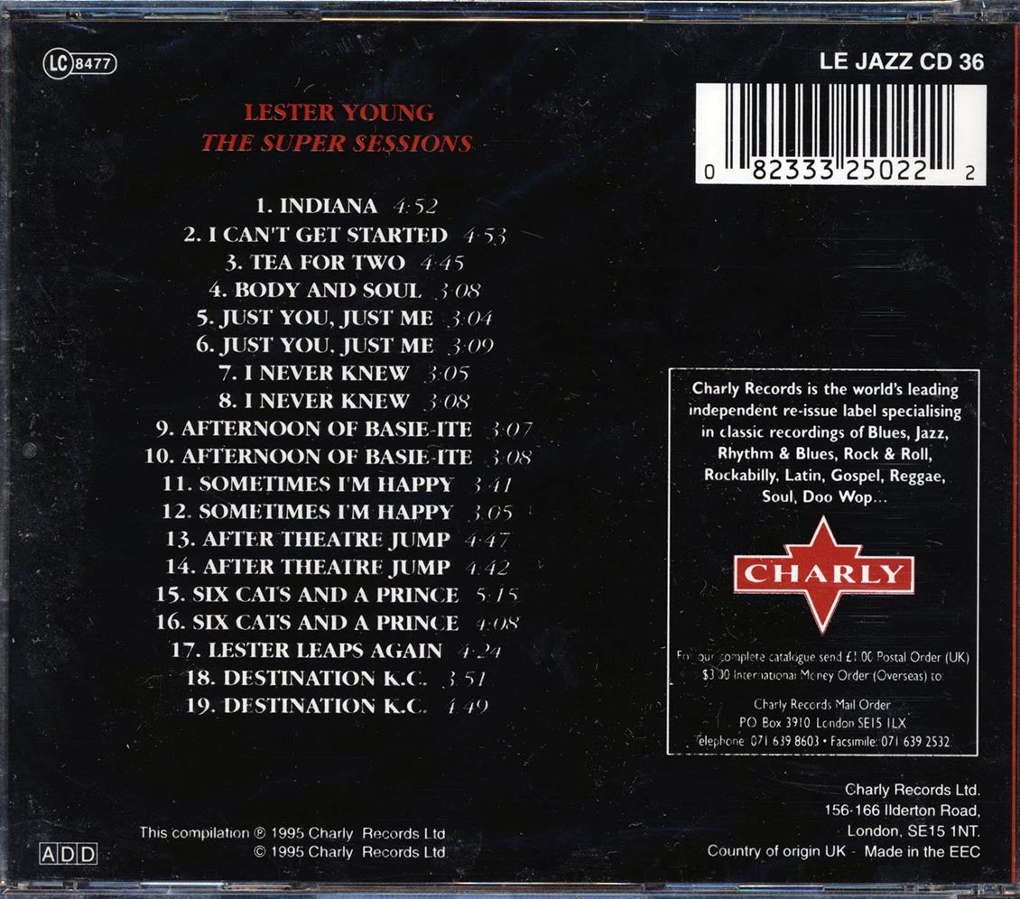 Lester Young - The Super Sessions - CD, CD