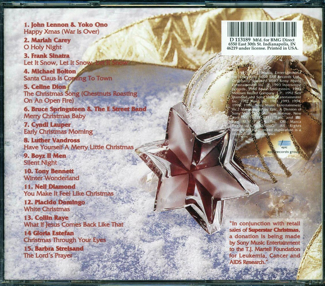 John Lennon, Mariah Carey, Frank Sinatra, Michael Bolton, Etc. - Superstar Christmas - CD, CD