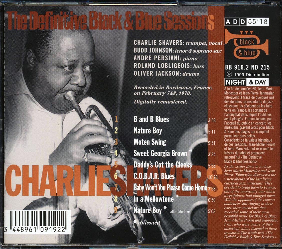 Charlie Shavers - The Last Sessions - CD, CD