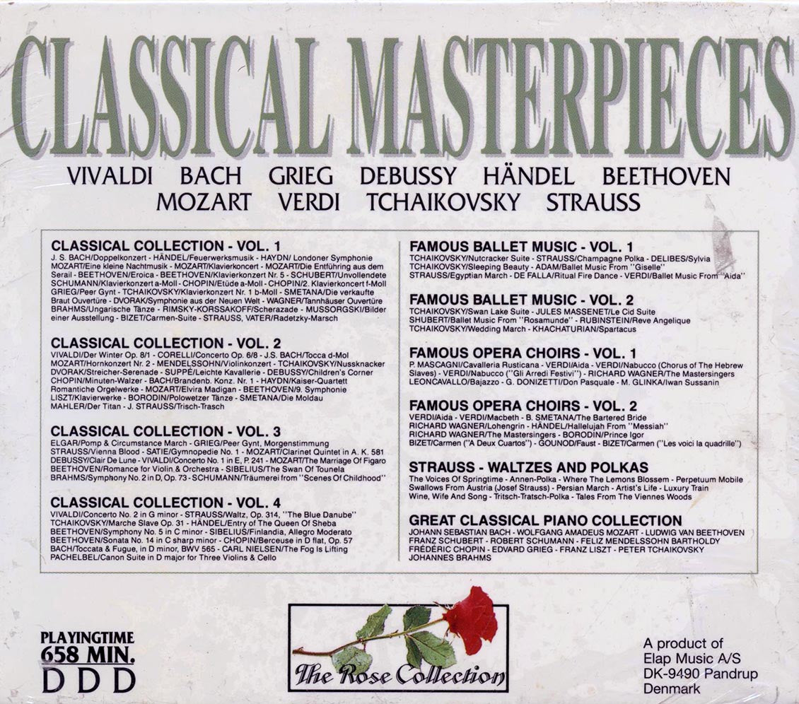 Vivaldi, Bach, Grieg, Mozart, Verdi, Etc. - Classical Masterpieces (10xCD) (box set) - CD, CD