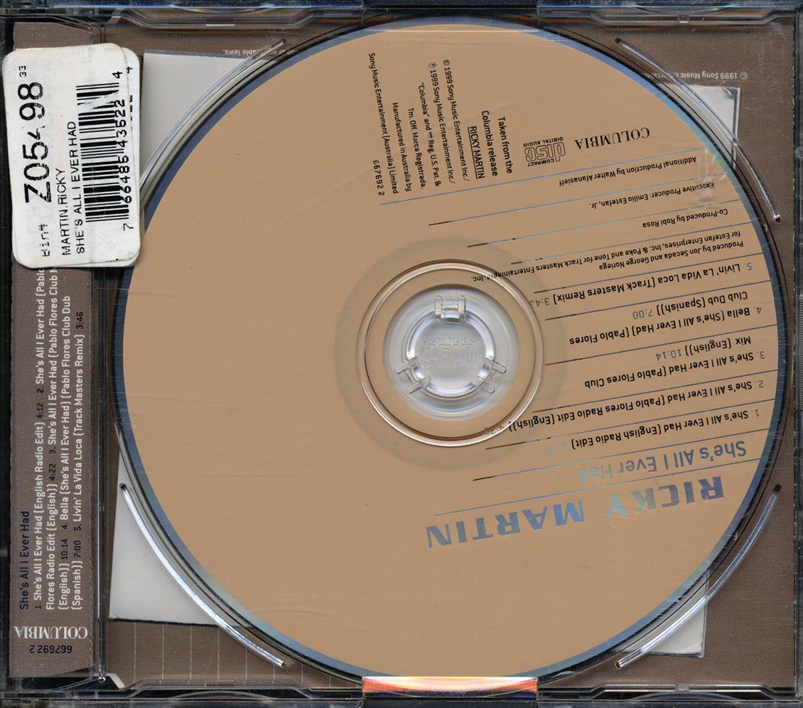 Ricky Martin - She's All I Ever Had - CD