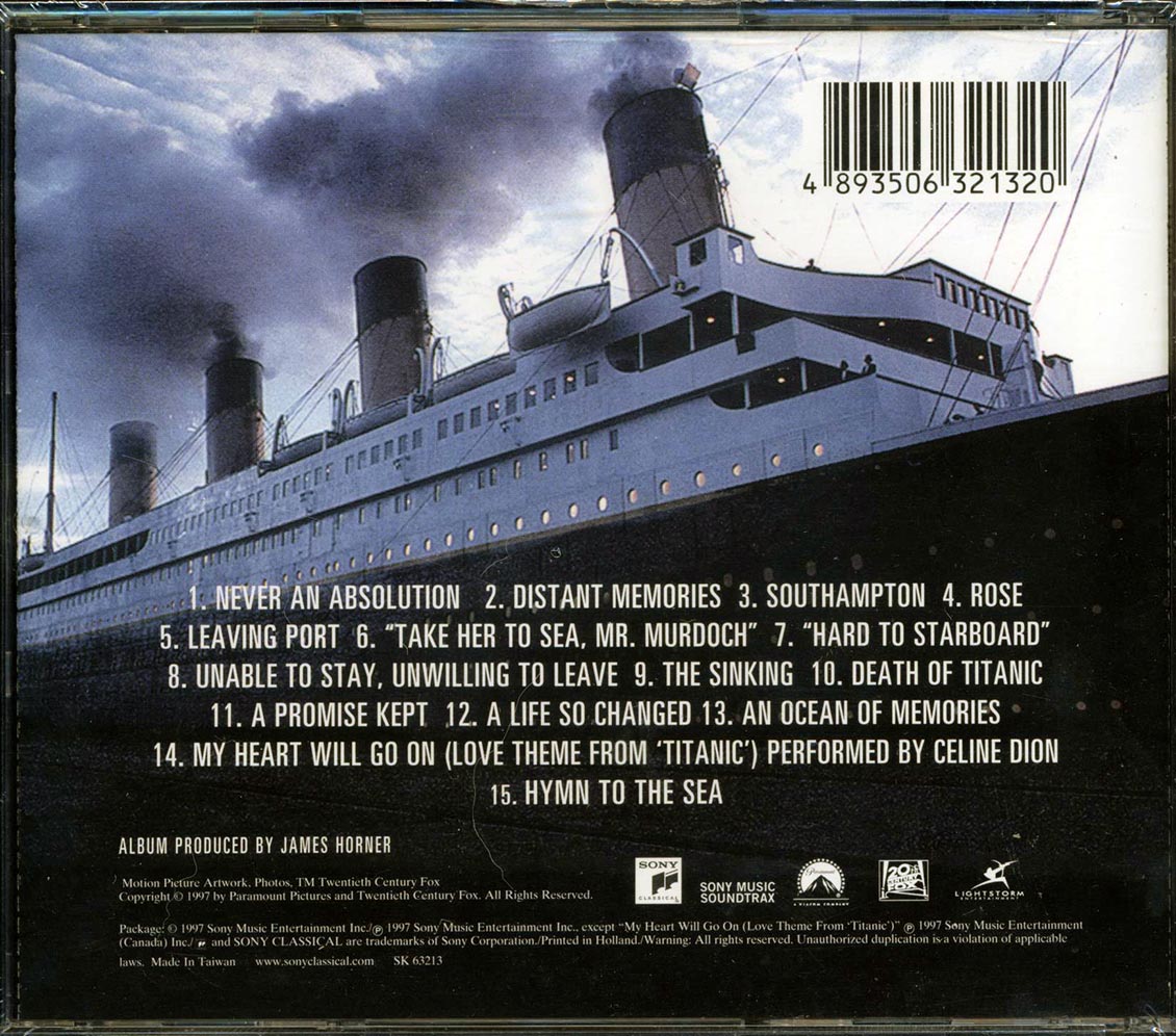 James Horner - Titanic: Music From The Motion Picture - CD, CD