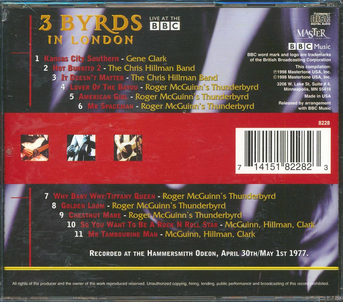 McGuinn Hillman Clark - 3 Byrds In London - CD, CD