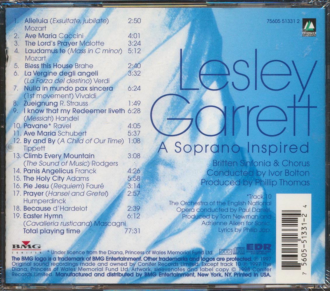 Lesley Garrett - A Soprano Inspired - CD, CD