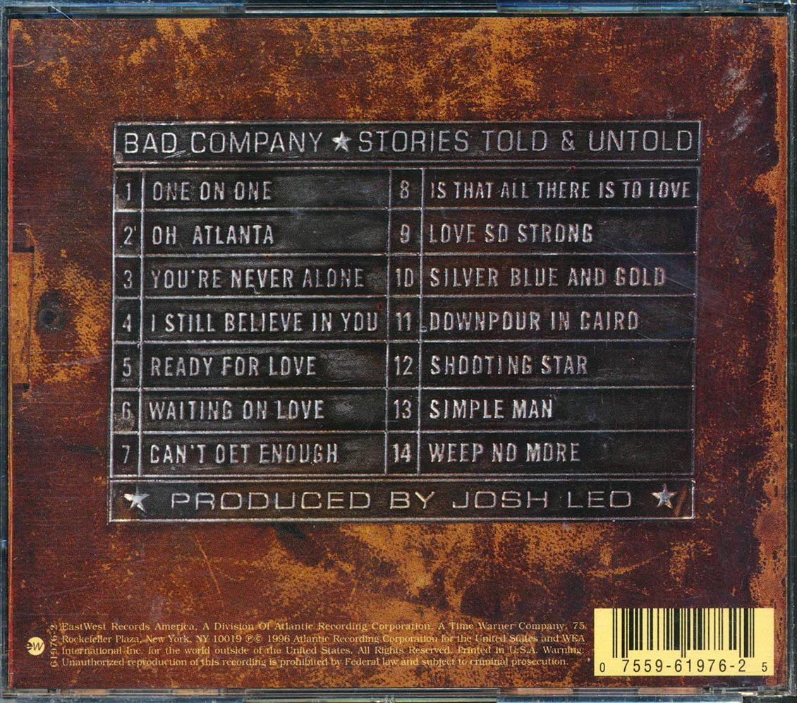 Bad Company - Stories Told & Untold - CD, CD