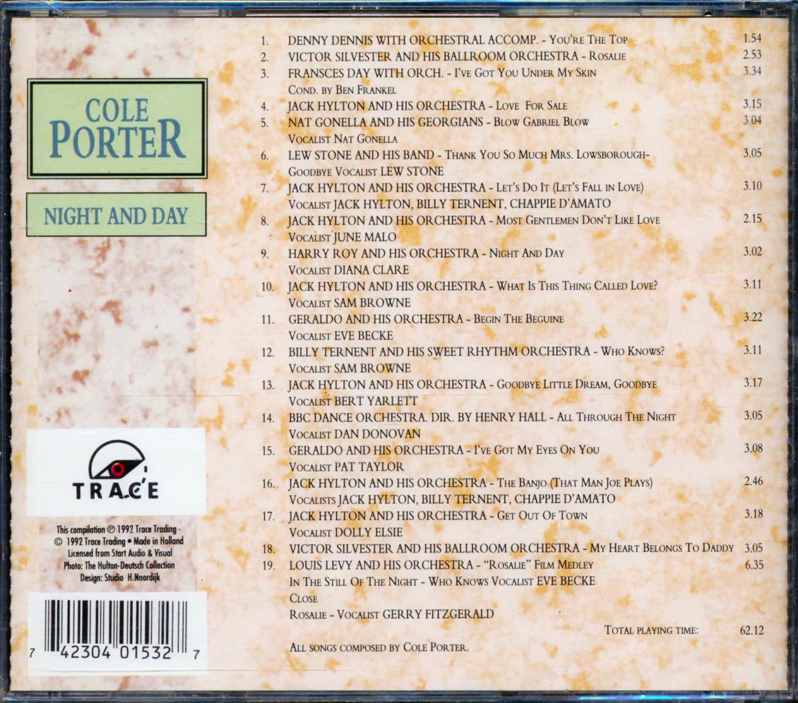 Denny Dennis, Victor Silverster, Fransces Day, Etc. - The World Of Cole Porter: Night And Day - CD, CD