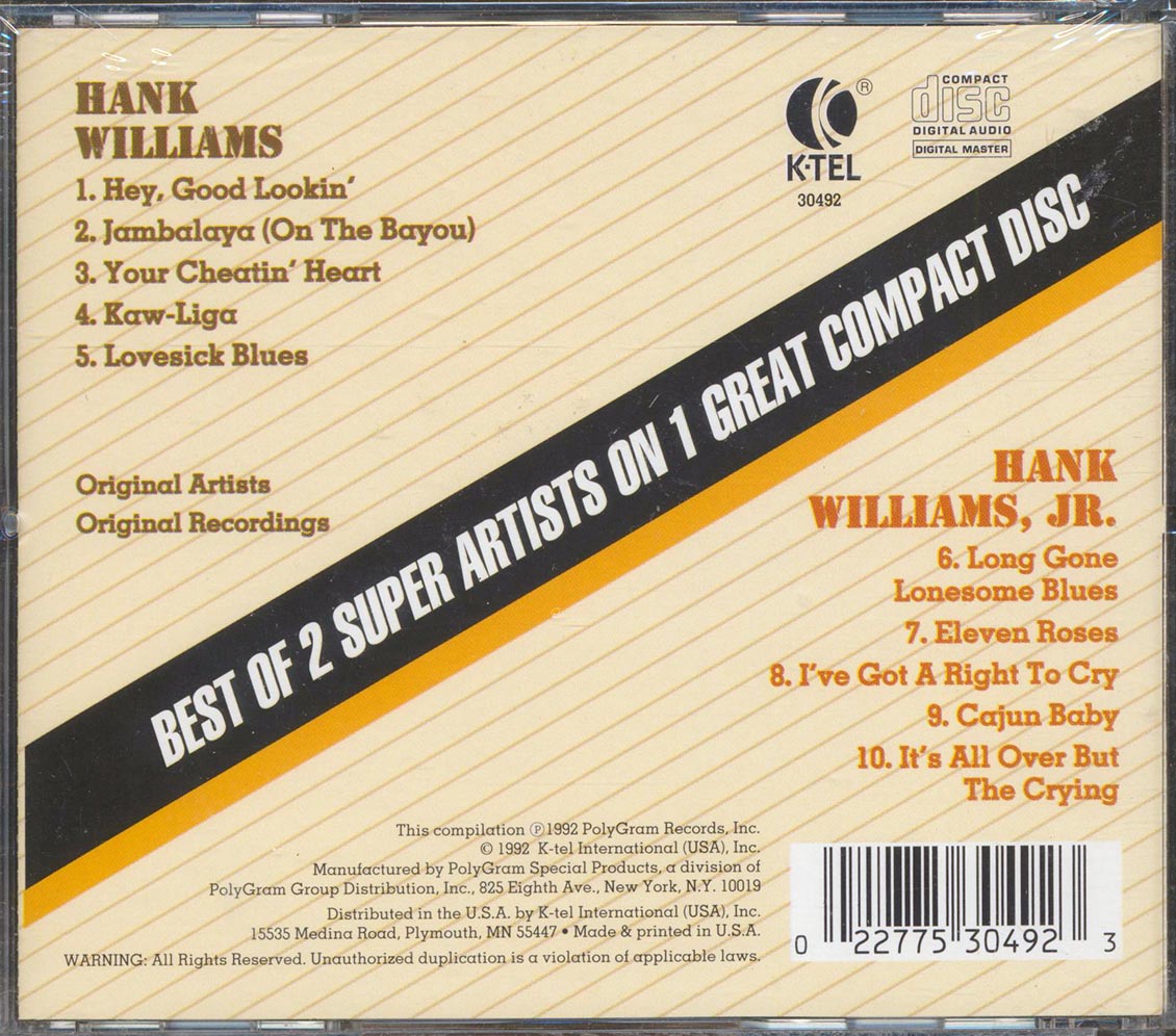 Hank Williams, Hank Williams Jr. - Hank Williams & Hank Williams Jr. - CD, CD