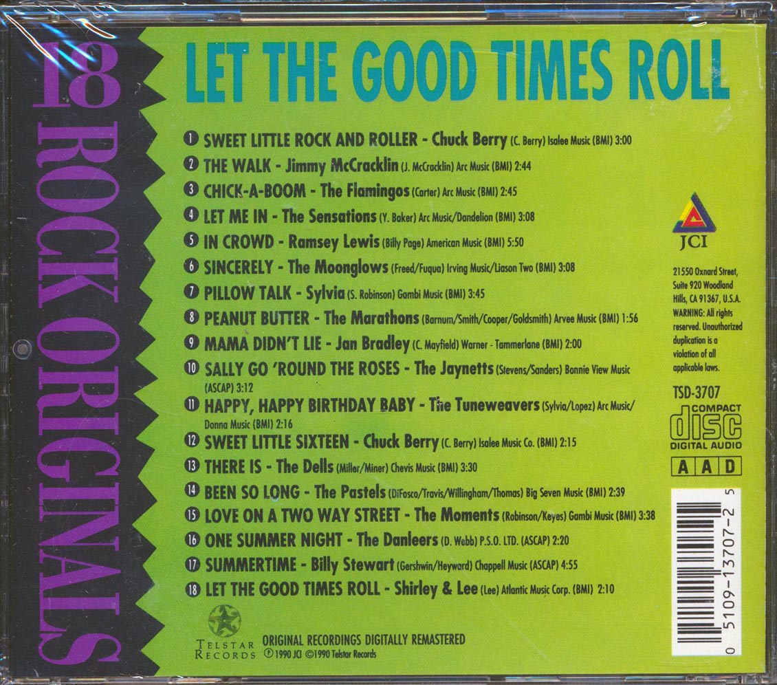 The Sensations, Chuck Berry, The Dells, Etc. - Let The Good Times Roll: 18 Rock Originals - CD, CD