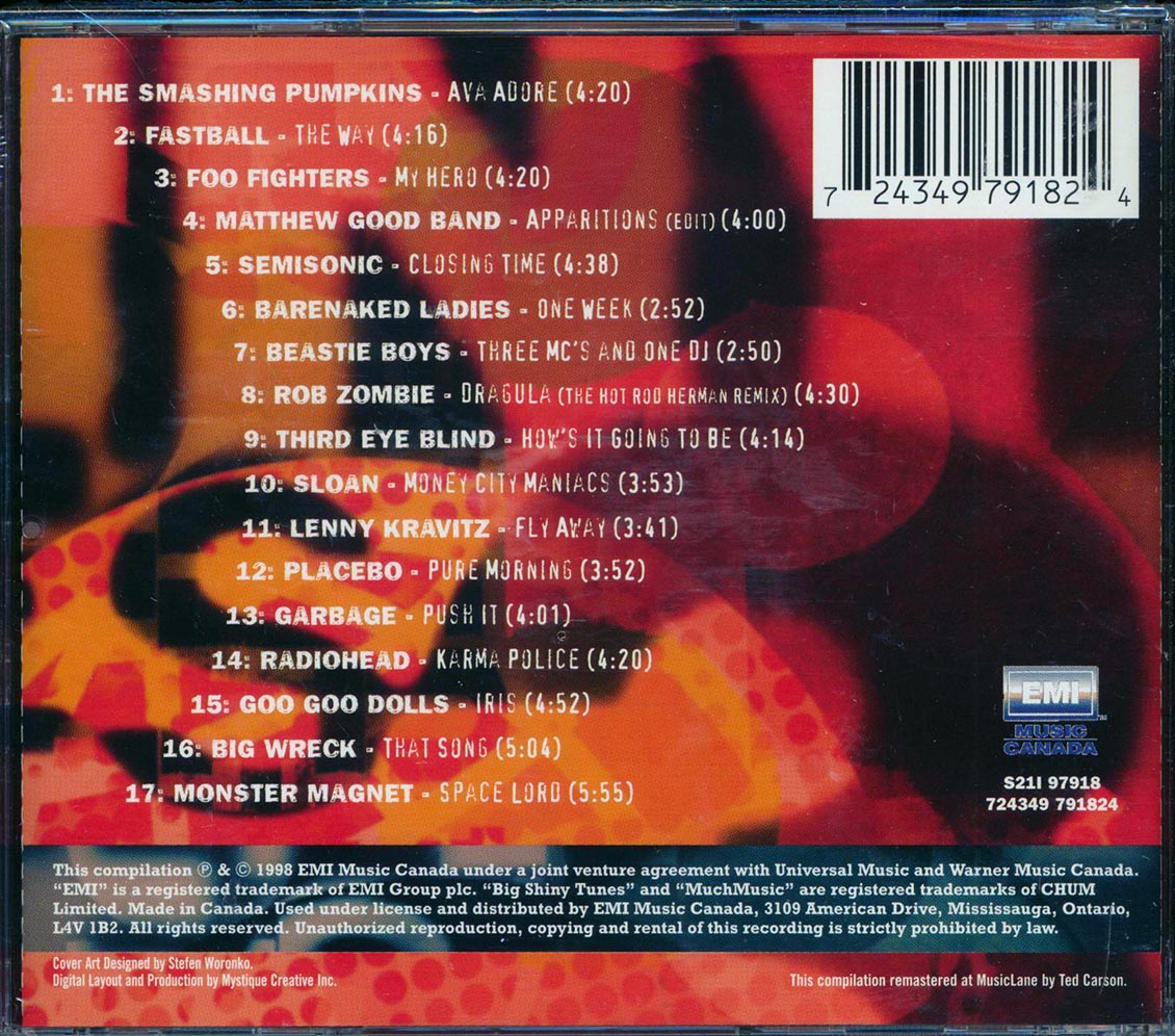 Smashing Pumpkins, Fastball, Foo Fighters, Barenaked Ladies, Etc. - Big Shiny Tunes 3 - CD, CD