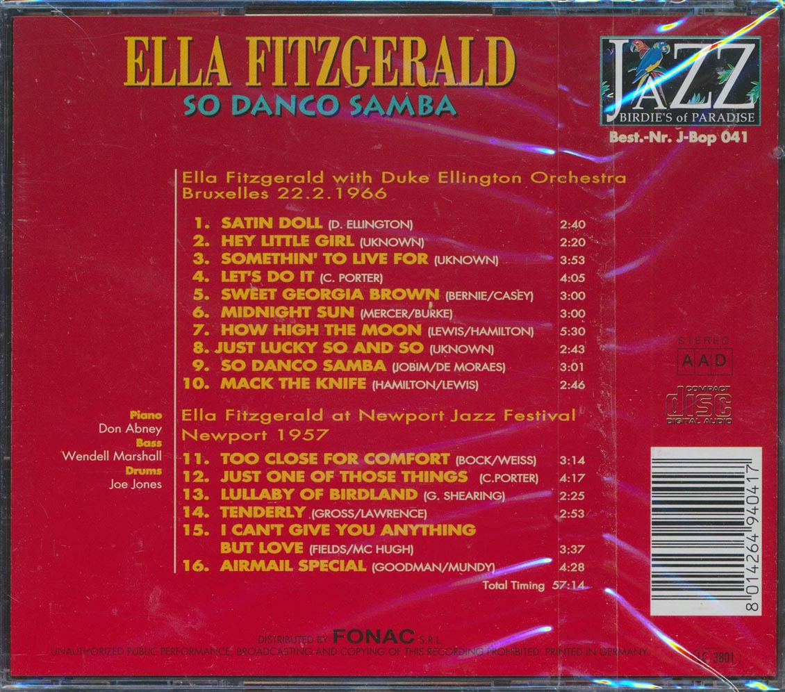 Ella Fitzgerald - So Danco Samba - CD, CD