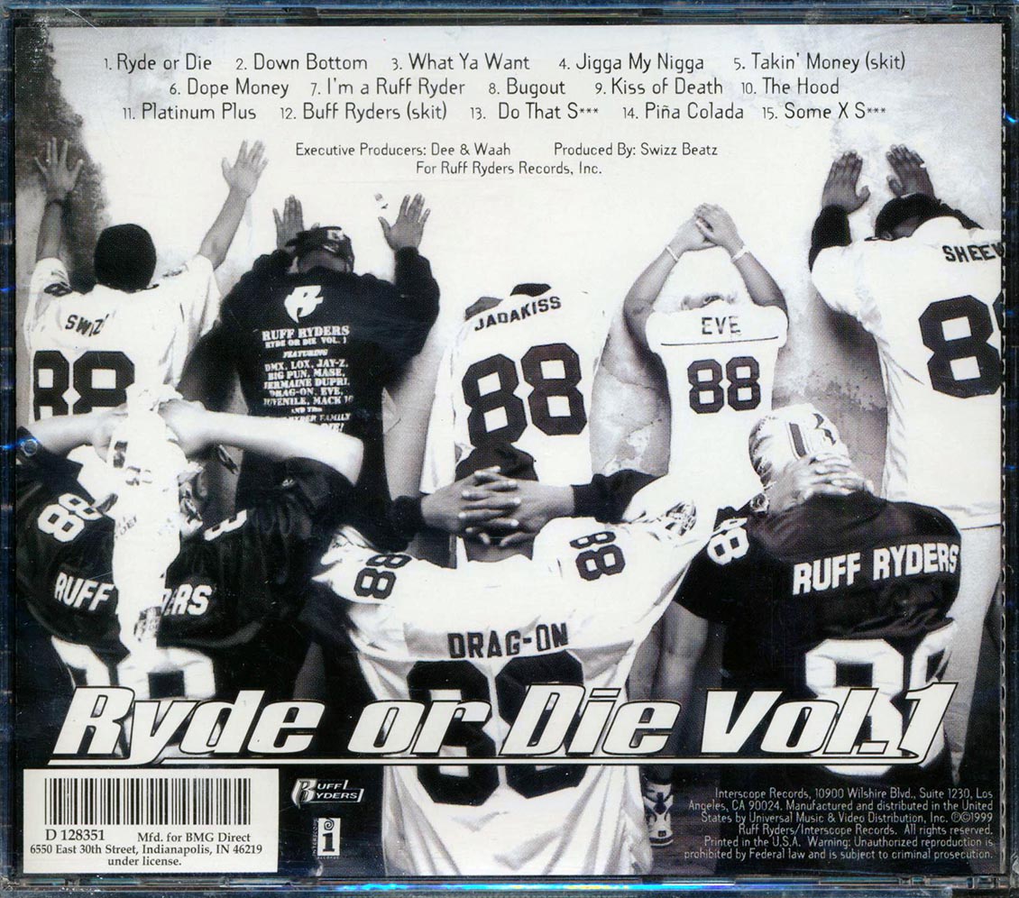 Ruff Ryders - Ryde Or Die Volume 1 - CD, CD