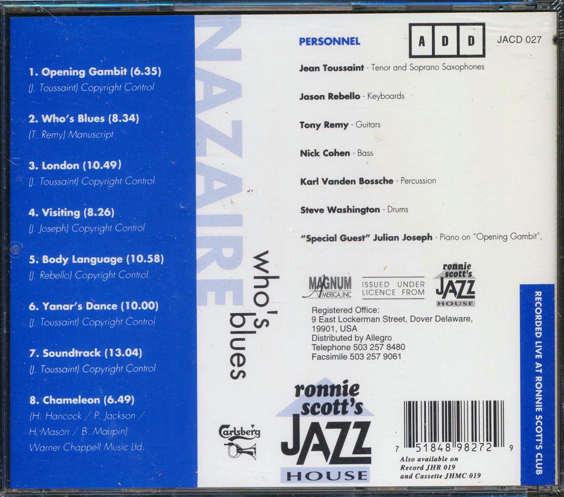 Nazaire - Who's Blues (marked/ltd stock) - CD, CD