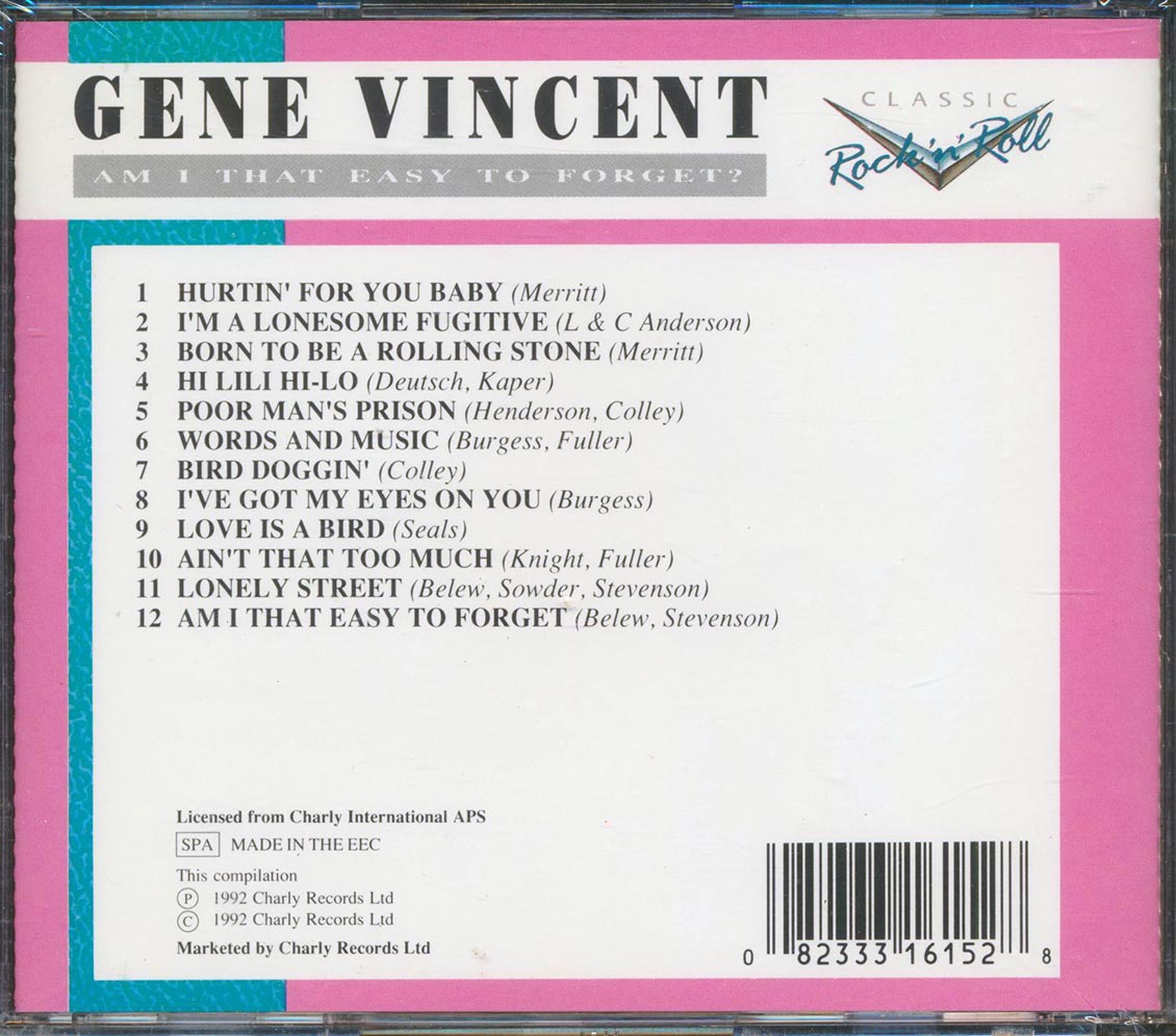 Gene Vincent - Am I That Easy To Forget - CD, CD