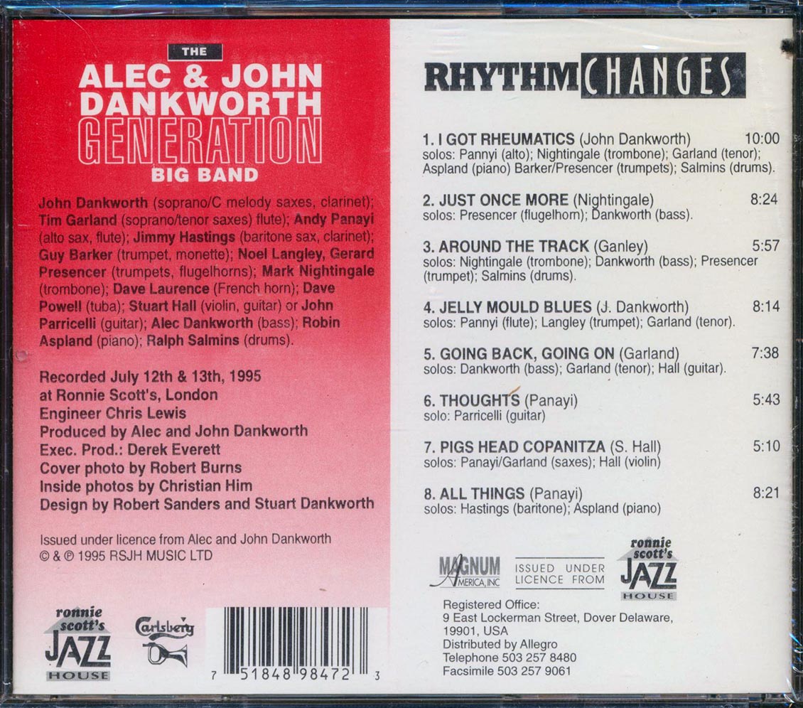 The Alec & John Dankworth Generation Big Band - Rhythm Changes - CD, CD