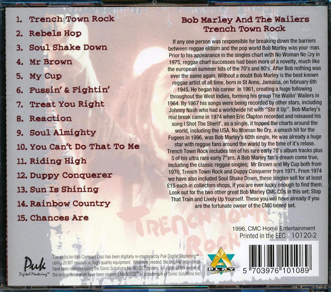 Bob Marley - Trench Town Rock - CD, CD
