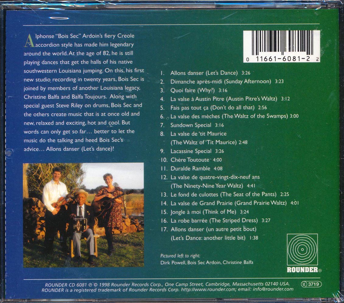 Bois Sec Ardoin, Balfa Toujours - Allons Danser - CD, CD