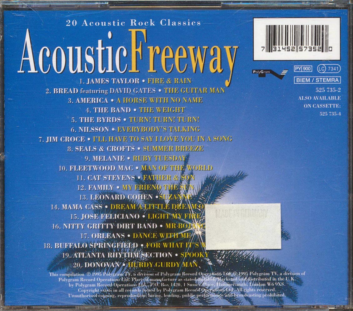 James Taylor, Bread, America, The Band, The Byrds, Etc. - Acoustic Freeway - CD, CD