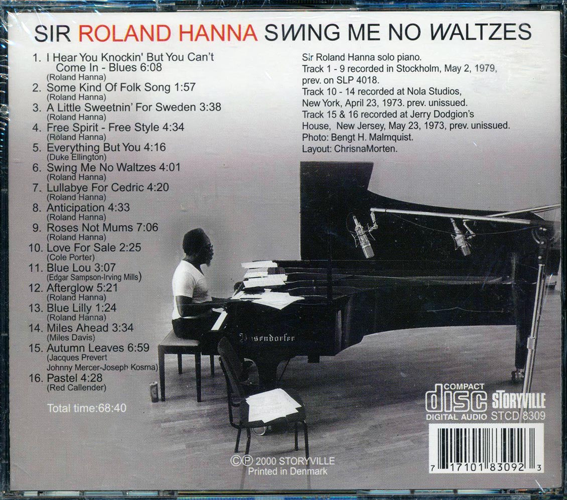 Roland Hanna - Swing Me No Waltzes - CD, CD
