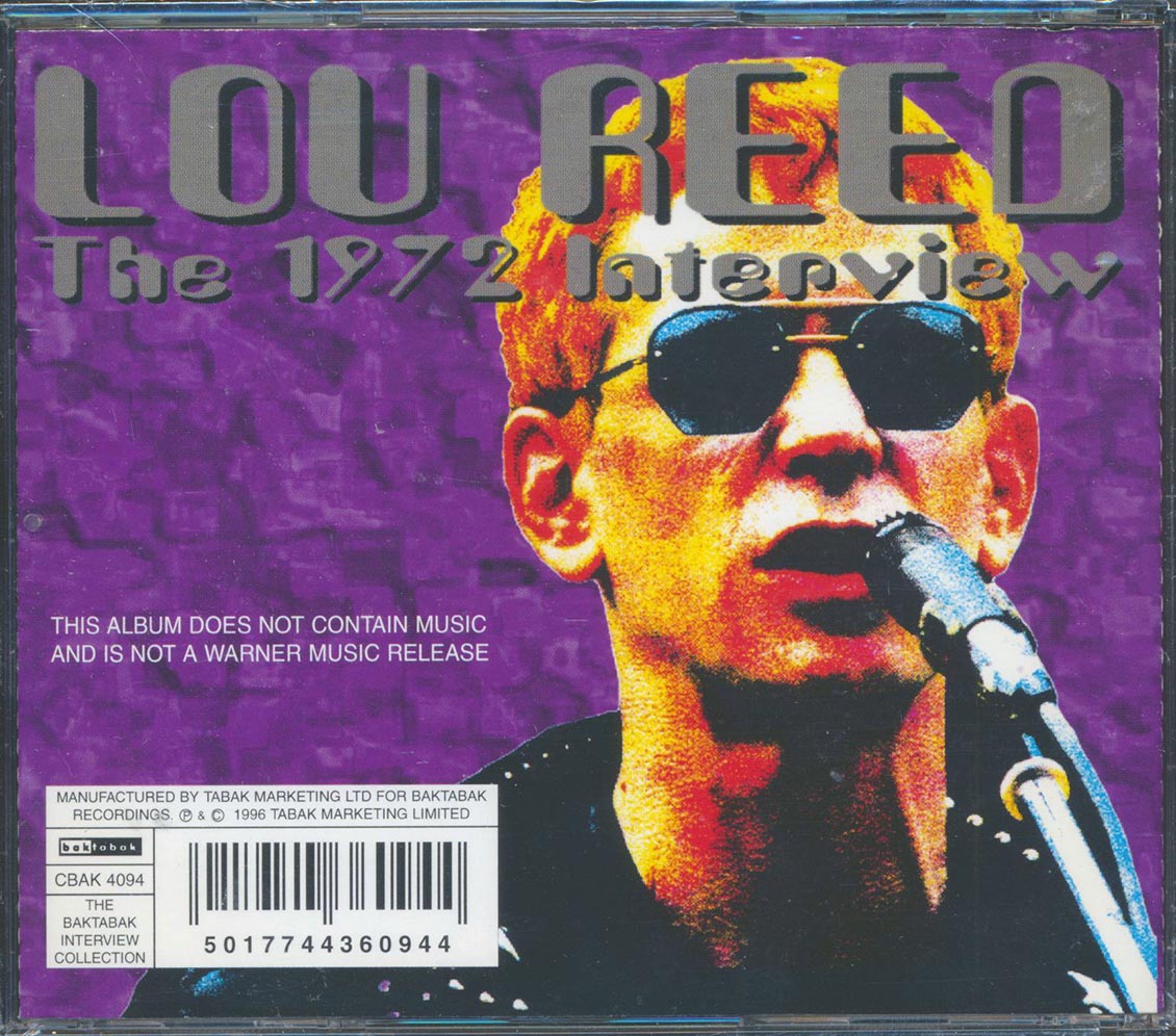 Lou Reed - The 1972 Interview - CD, CD