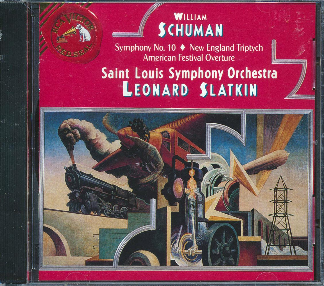 William Schuman, Saint Louis Symphony Orchestra, Leonard Slatkin - Symphony No. 10; New England Triptych; American Festival Overture - CD