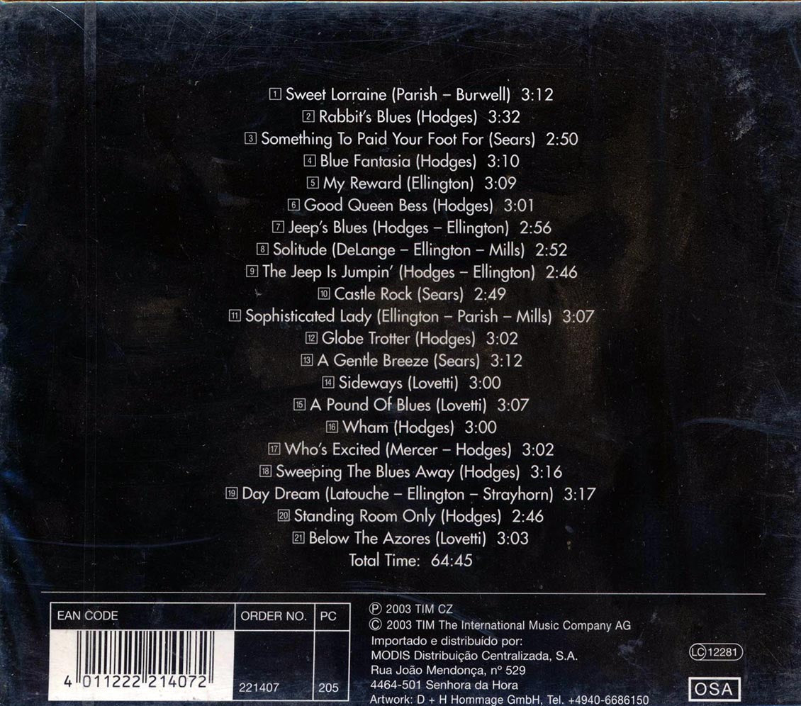 Johnny Hodges - The Best Of Johnny Hodges: Original Hits (21 tracks) - CD, CD