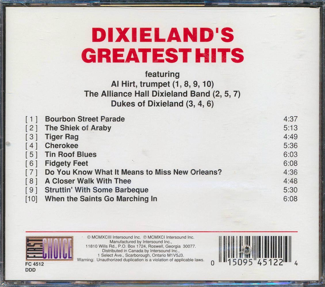 Al Hirt, The Alliance Hall, The Dukes Of Dixieland, Etc. - Dixieland's Greatest Hits - CD, CD