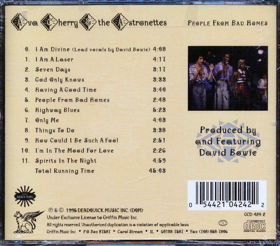 Ava Cherry & The Astronettes - People From Bad Homes - CD, CD