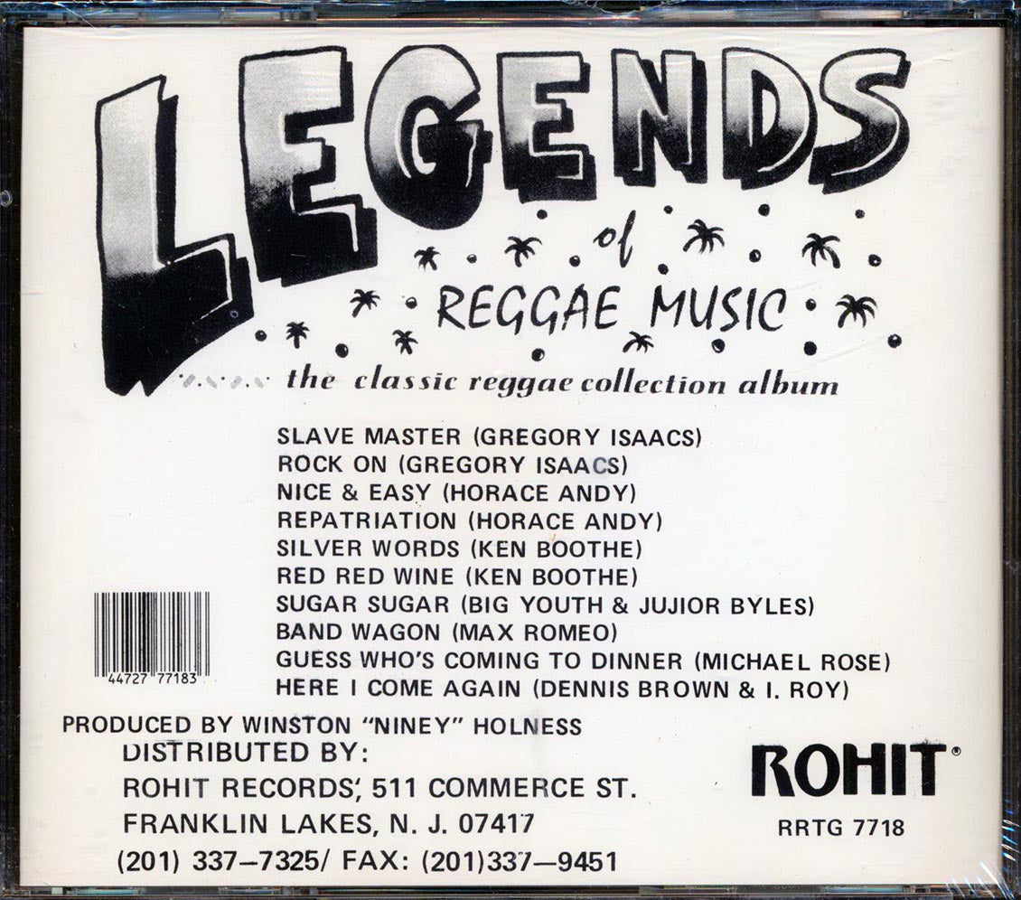 Gregory Isaacs, Horace Andy, Ken Boothe, Max Romeo, Etc. - Legends Of Reggae Music: The Classic Reggae Collection Albun - CD, CD