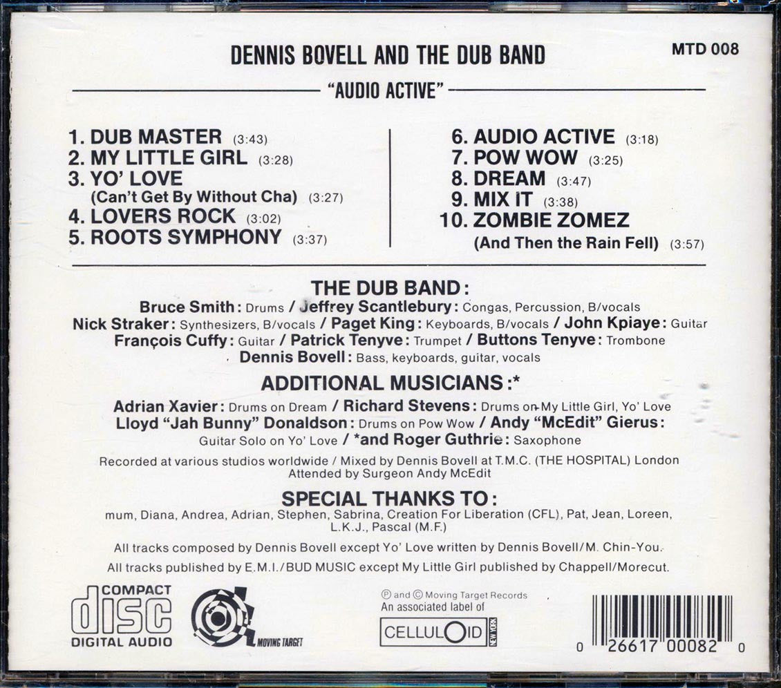 Dennis Bovell & The Dub Band - Audio Active - CD, CD