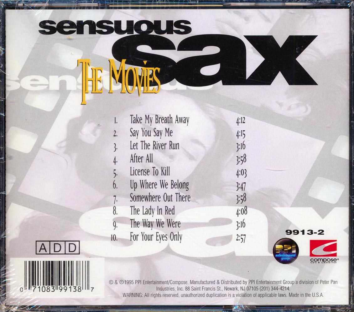 Le Valedon - Sensuous Sax: The Movies (marked/ltd stock) - CD, CD
