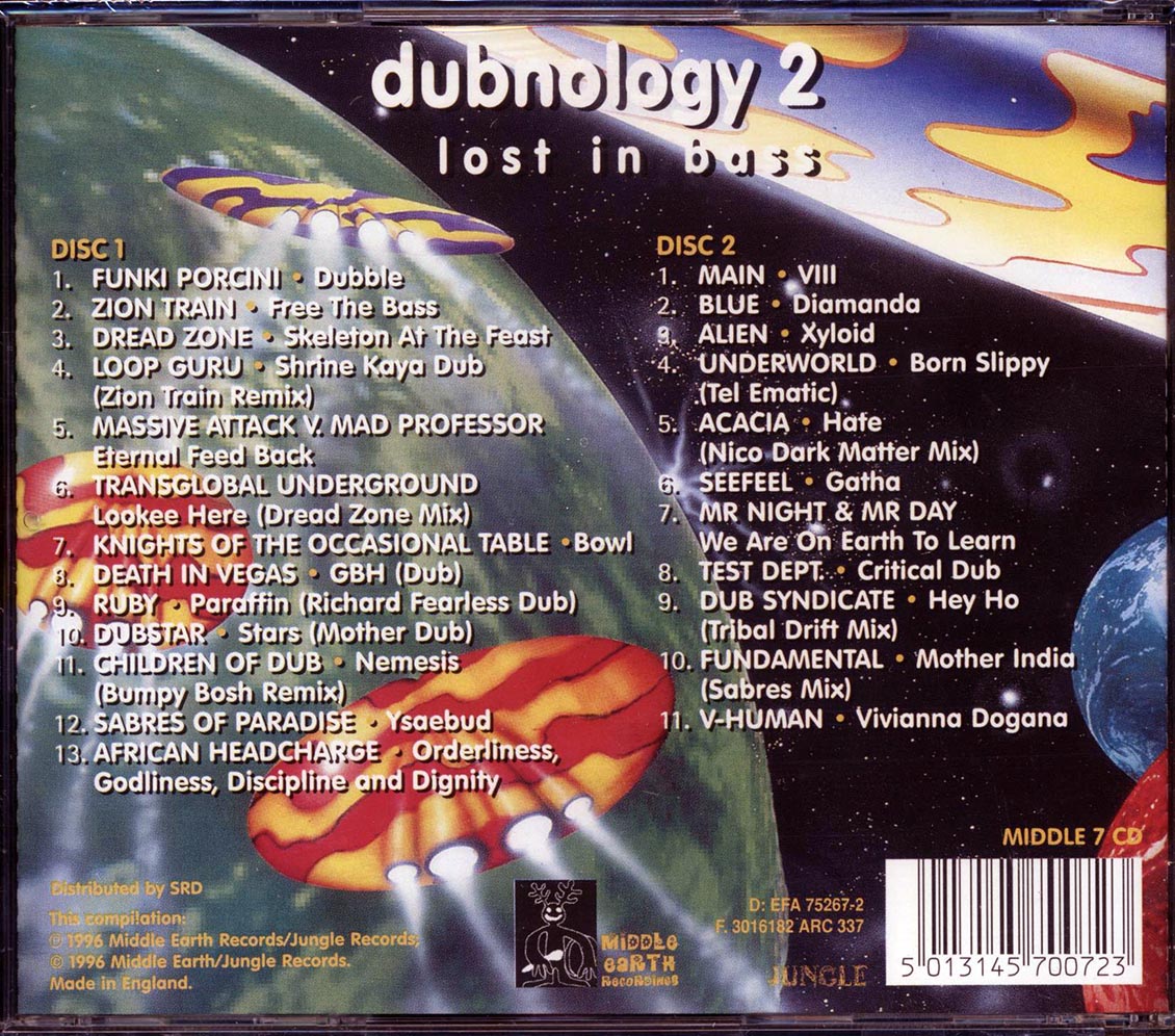 Zion Train, Loop Guru, Massive Attack, Mad Professor, Etc. - Dubnology 2: Lost In Bass (24 tracks) (2xCD) - CD, CD